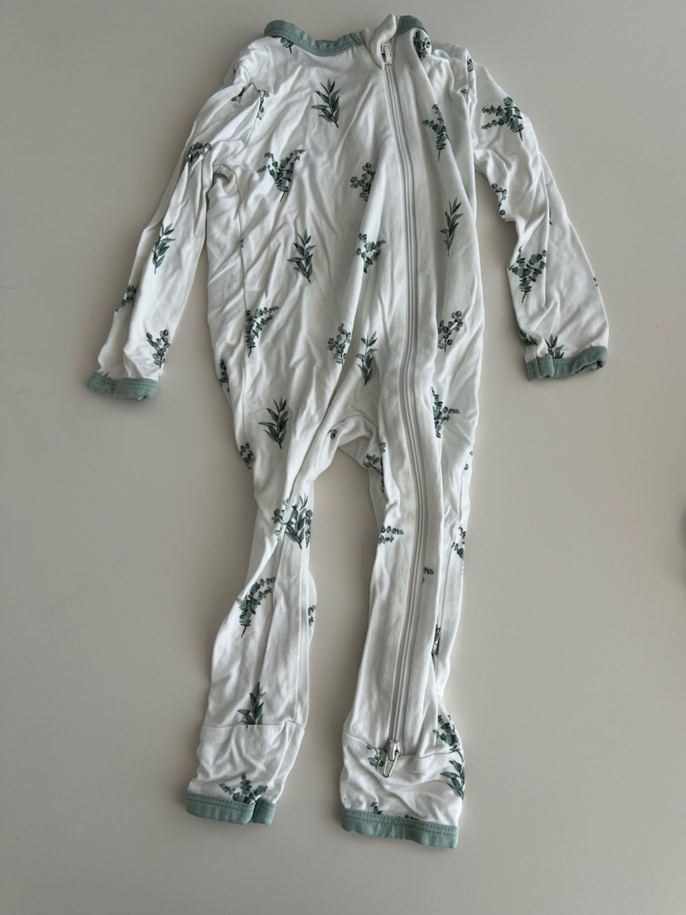 Kyte Baby Zippered Romper Sage Print 12–18 Months
